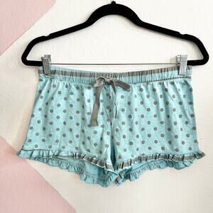 Joe Boxer Polka Dot Ruffle Hem‎ Pajama Shorts Y2K Coquette 2000s Medium